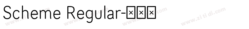Scheme Regular字体转换 Scheme Regular字体转换